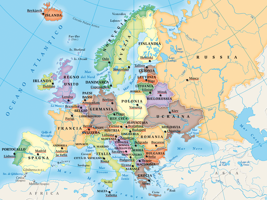 quali sono i 50 stati europei？ Quick reference with capitals
