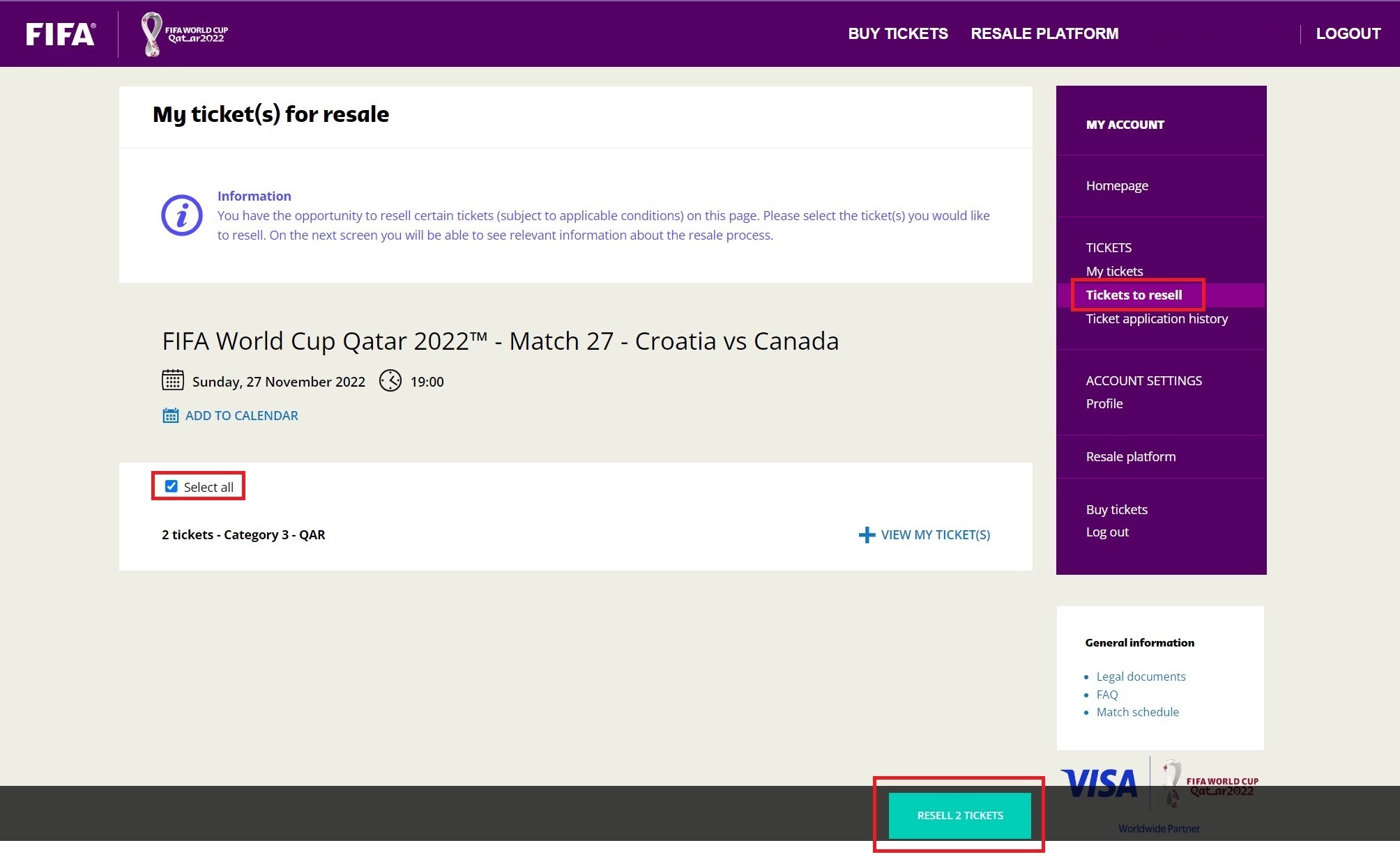 Can You Resell Your `fifa world cup tickets`？ Here Are the Rules You Need to Know!