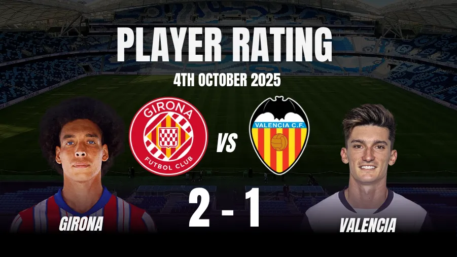 How are the positions of Valencia C.F. against Girona Futbol Club this season？