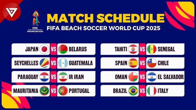 What is the FIFA Beach Soccer World Cup 2025 schedule? Find out when the final match is!