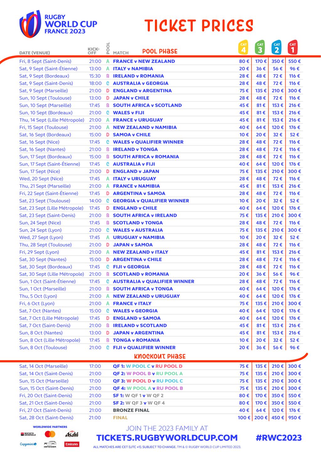 When do 2023 rugby world cup tickets go on sale? Set your alarm today!