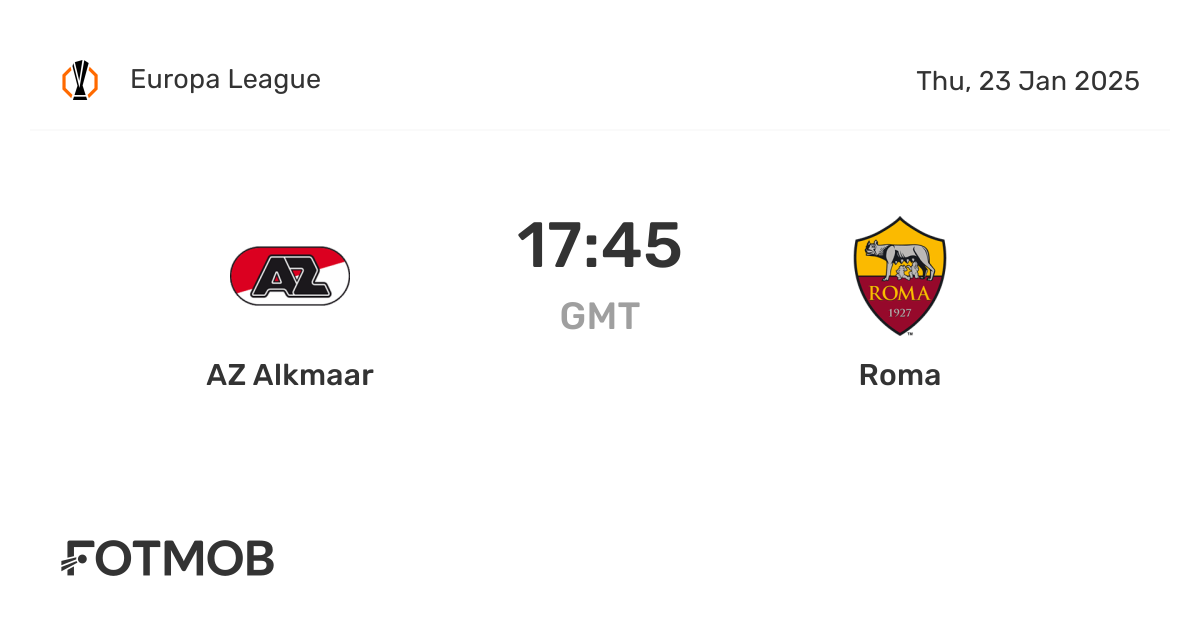 az alkmaar vs as roma stats