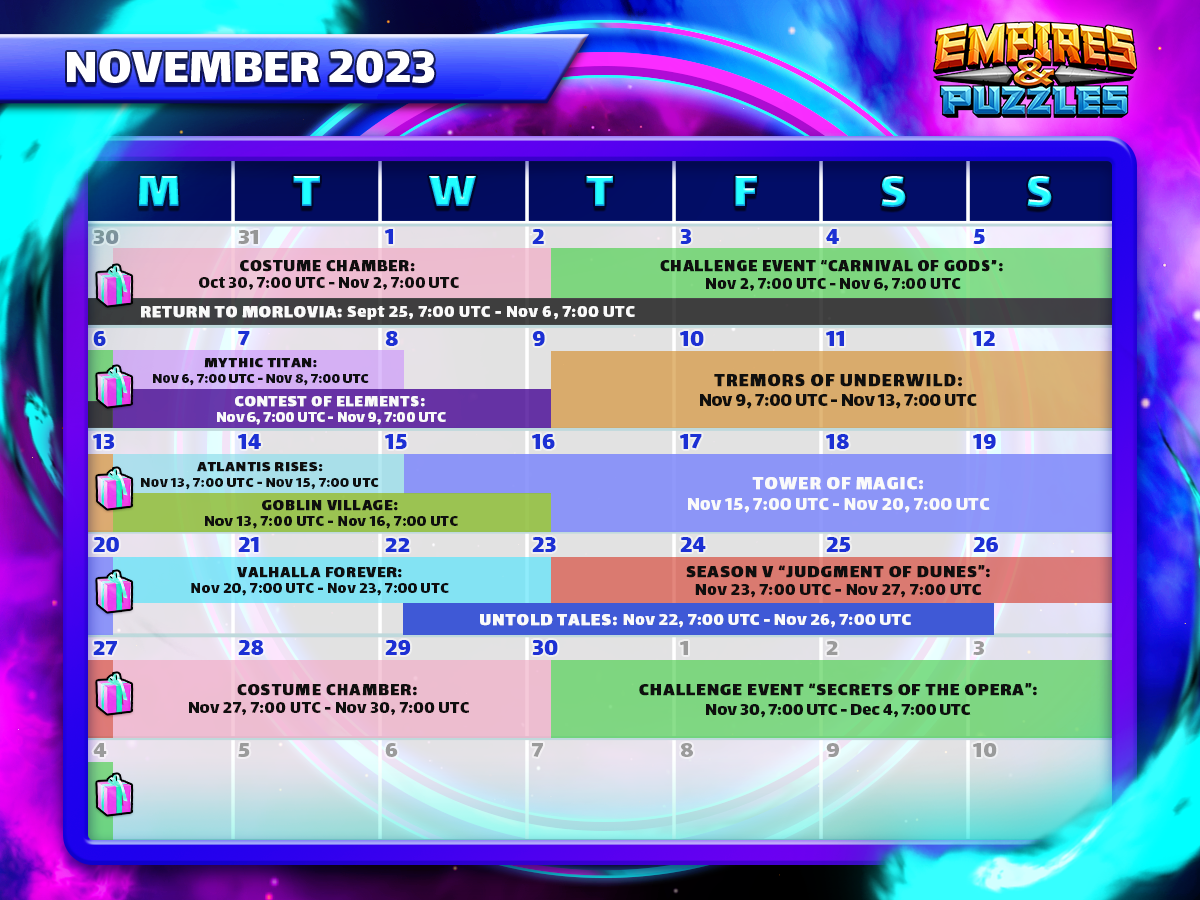 What events are in the calendario novembre 2023？ Find out here!