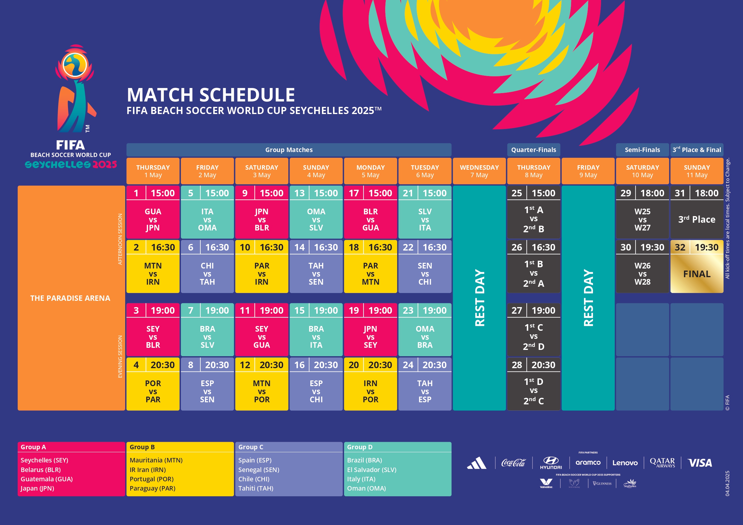 What is the FIFA Beach Soccer World Cup 2025 schedule? Find out when the final match is!