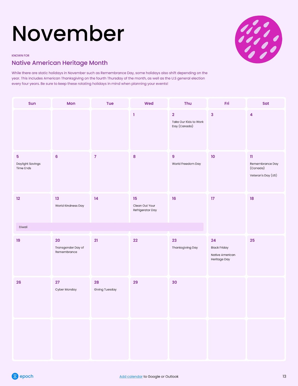 What events are in the calendario novembre 2023？ Find out here!