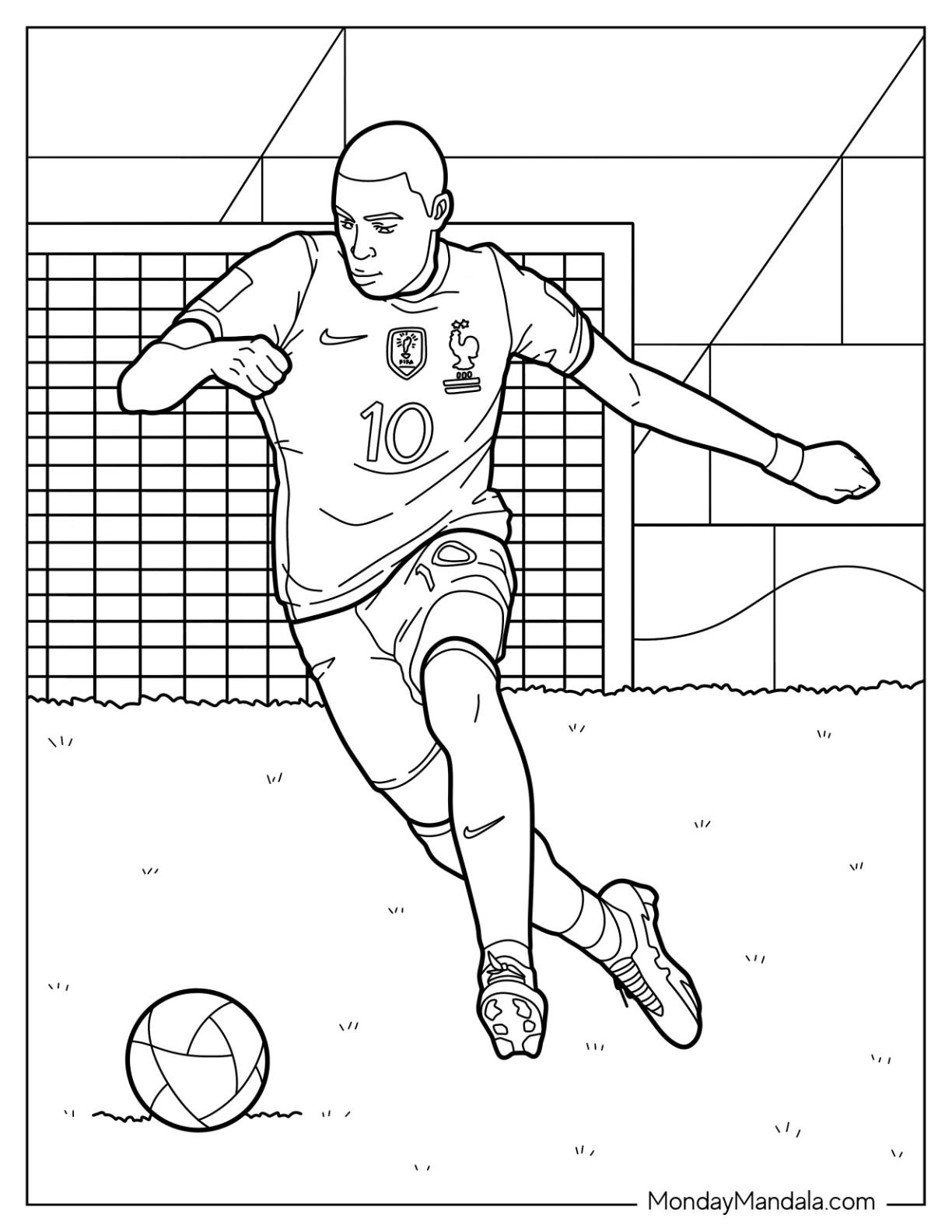 Looking for easy mbappe da colorare printable sheets？ Check out these amazing soccer star drawings!