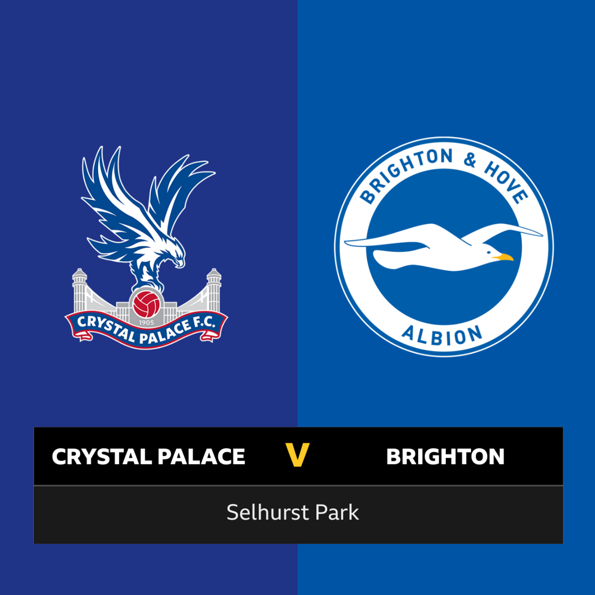 Are the stats of Crystal Palace F.C. vs Brighton & Hove Albion F.C. reliable？