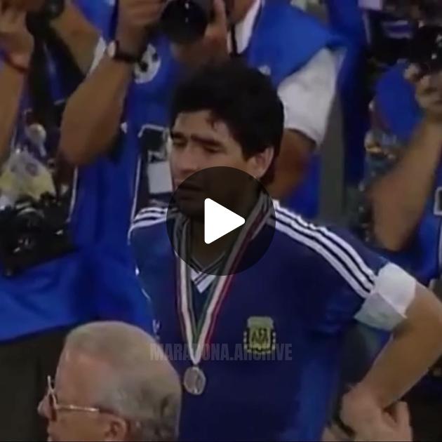 The saddest moment of fifa world cup final 1990: Maradona crying on the pitch!