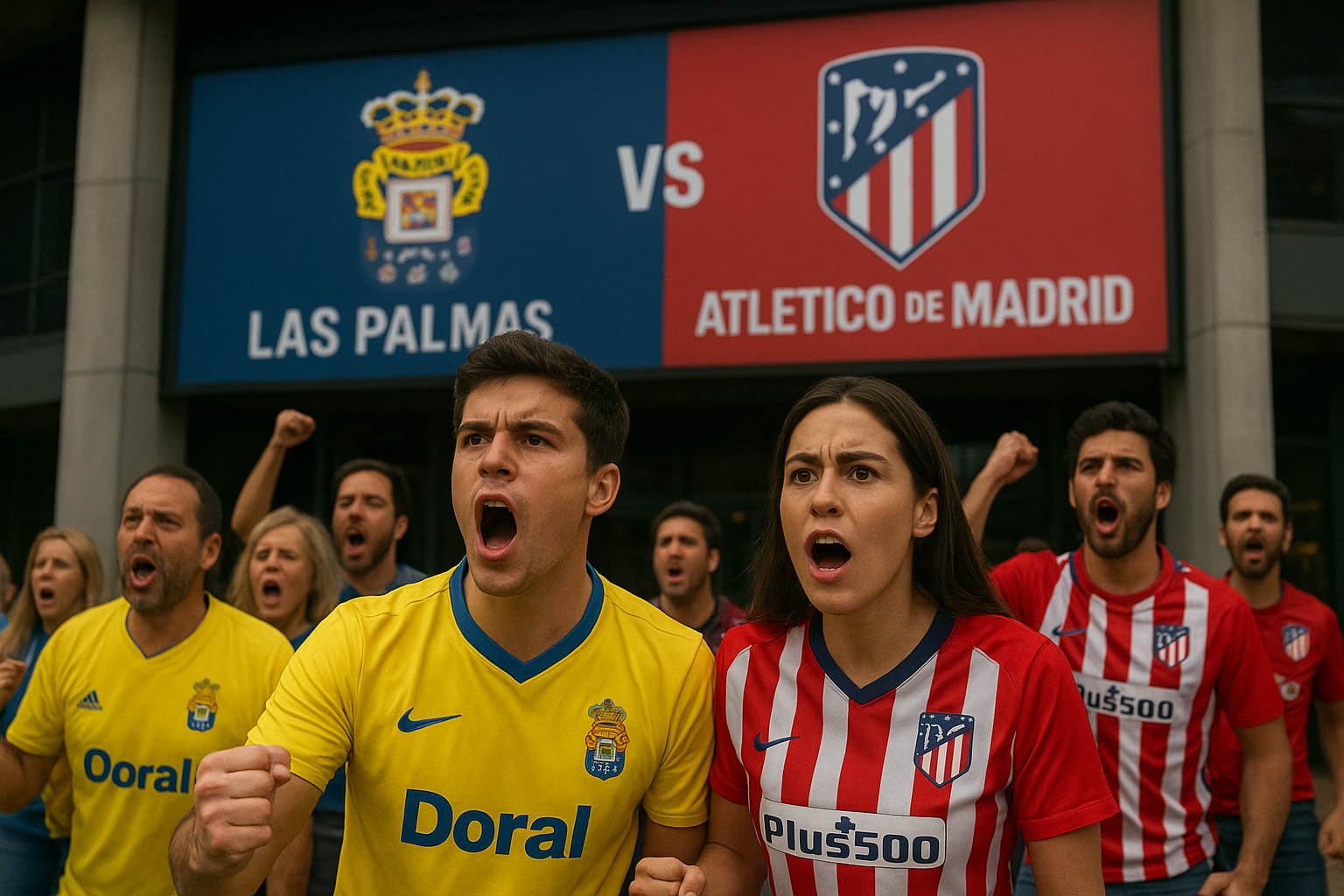 What advantages in positions of U.D. Las Palmas against Atlético de Madrid？