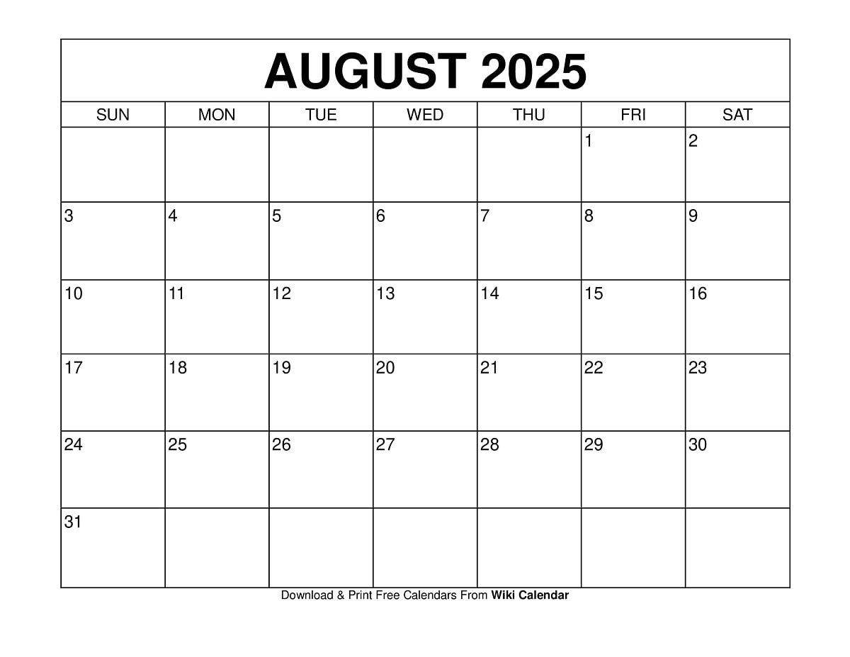 Where to find a printable August 2025 calendar? Here are some good sources!