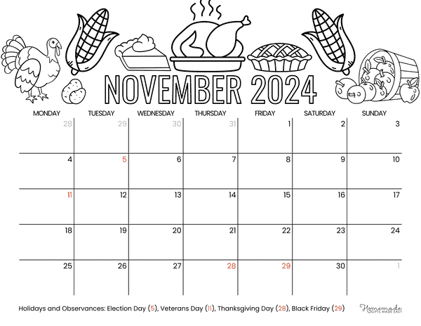 Where to find printable November 2024 calendar? Check these sources!