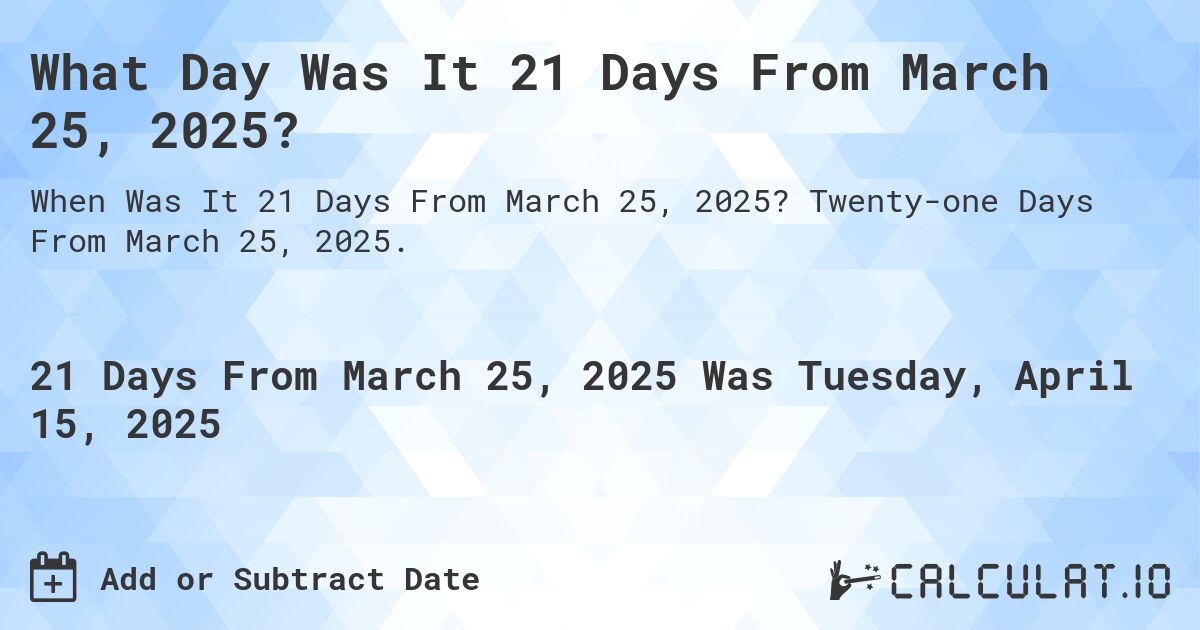 What day is it for 21 marzo 2025 che giorno e？ Find the exact weekday easily!