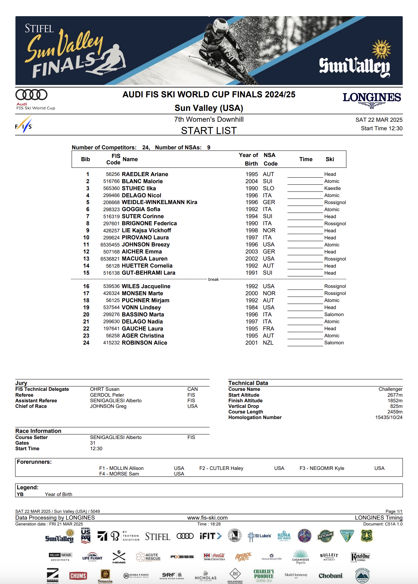 Sun Valley World Cup Finals Schedule： Dont miss these key dates!