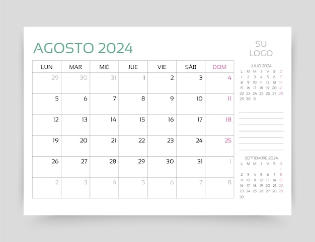 calendario luglio agosto 2024 Template Get Your Easy Monthly View Schedule