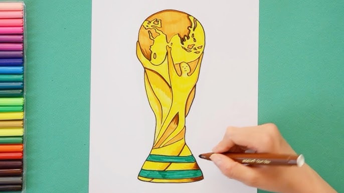how to draw the world cup fast now!