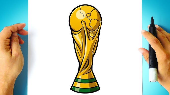 How to draw a world cup trophy easily (Follow these 5 simple steps right now!)