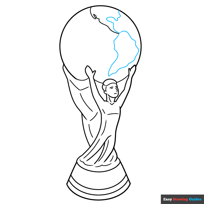 How to draw a world cup trophy easily (Follow these 5 simple steps right now!)