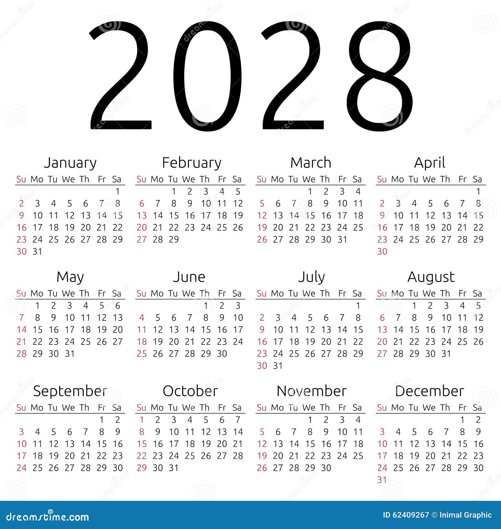 calendario 2028
