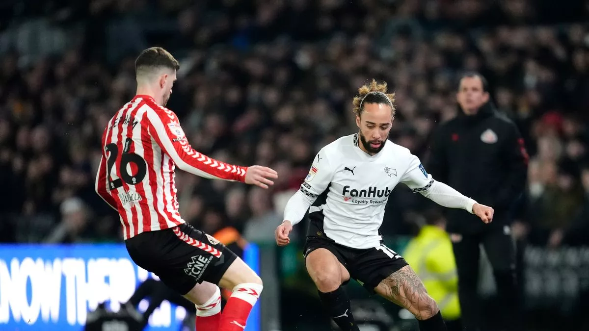 What are the latest sunderland a.f.c. vs derby county standings？ Check todays league position now!