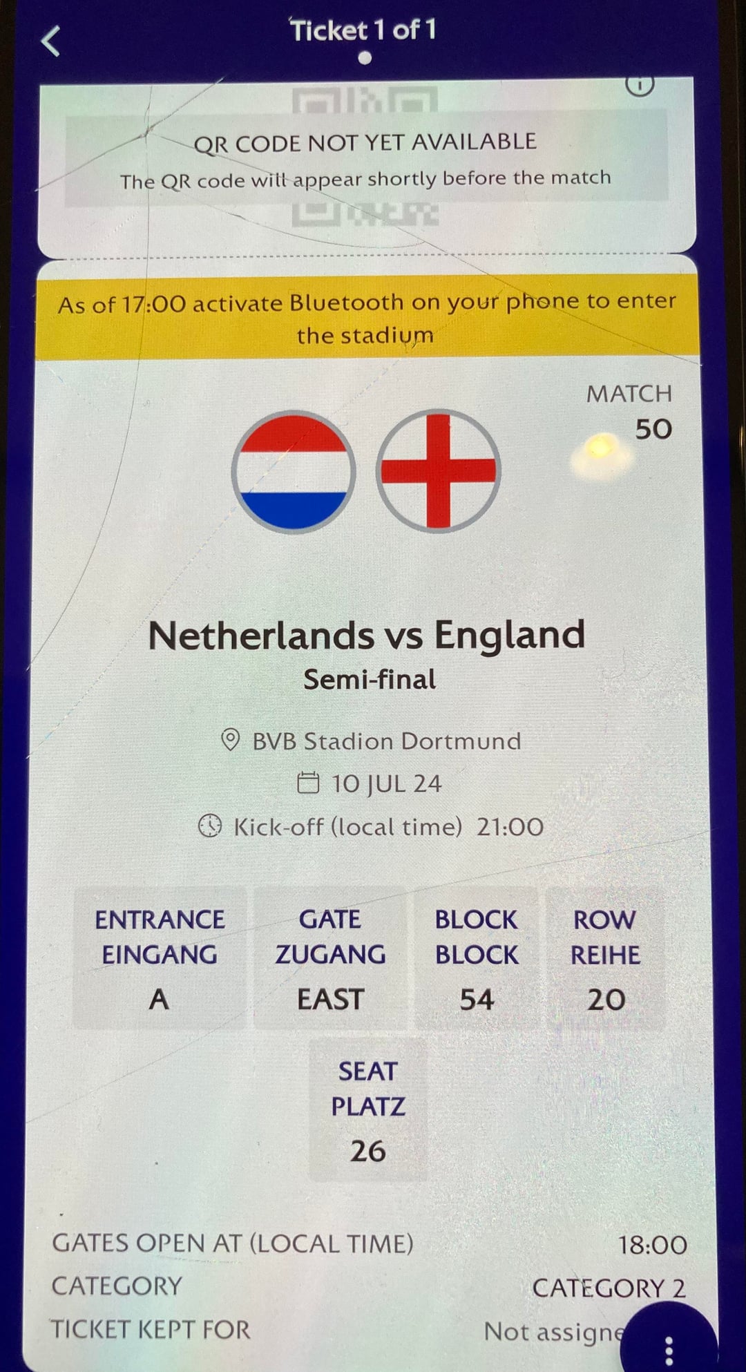 What to know before buying tickets for England vs Netherlands？