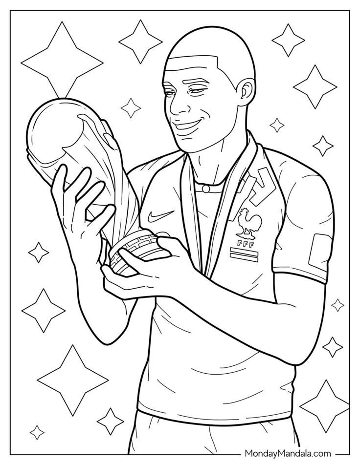 Looking for easy mbappe da colorare printable sheets？ Check out these amazing soccer star drawings!