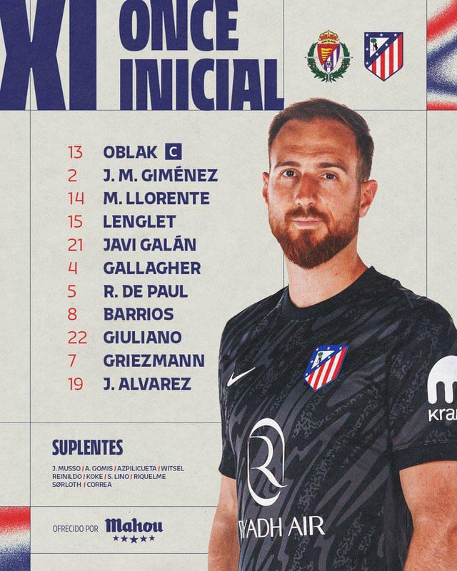 Atlético de Madrids positions against Real Valladolid： What to expect？