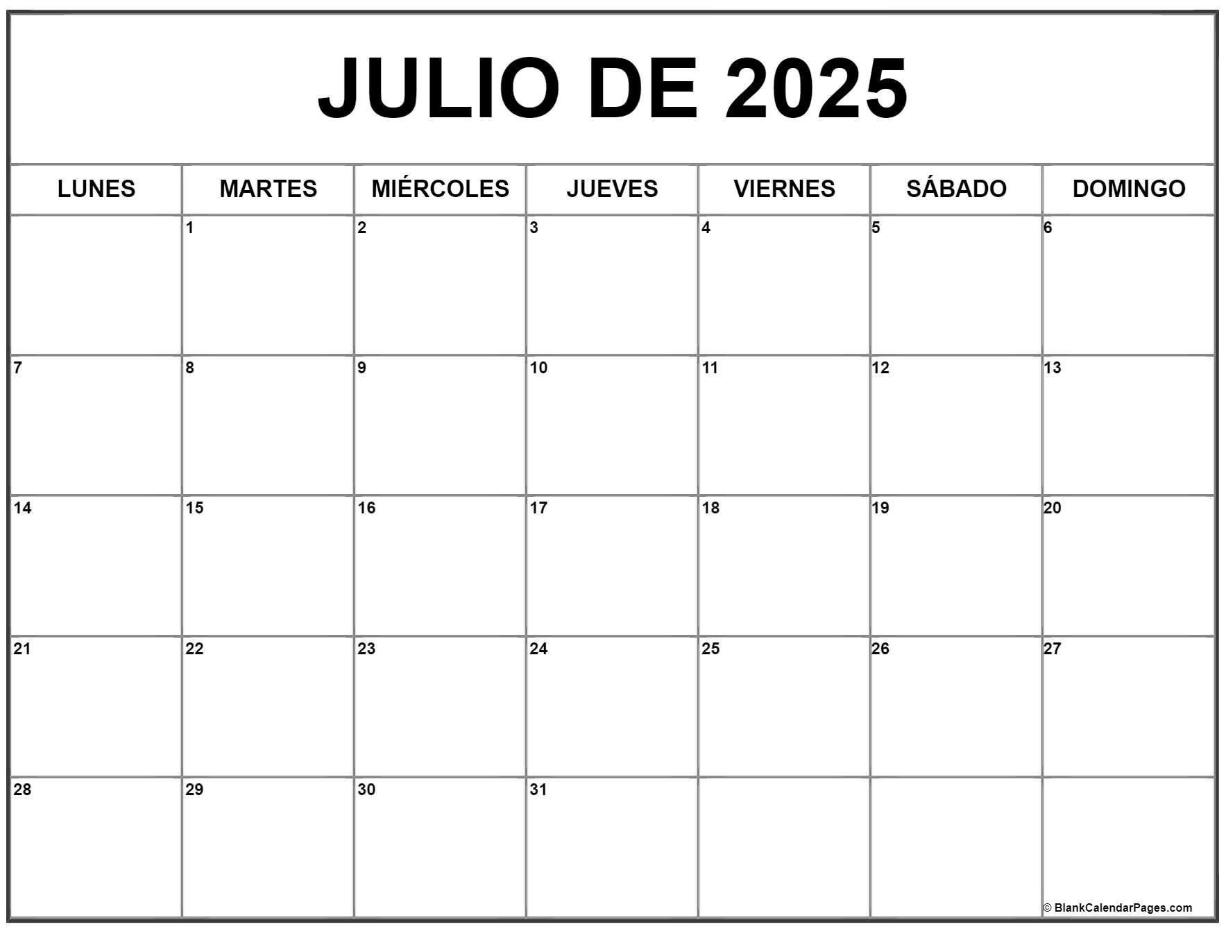 Where to get a reliable calendario mes de julio 2025？ Check these sources!