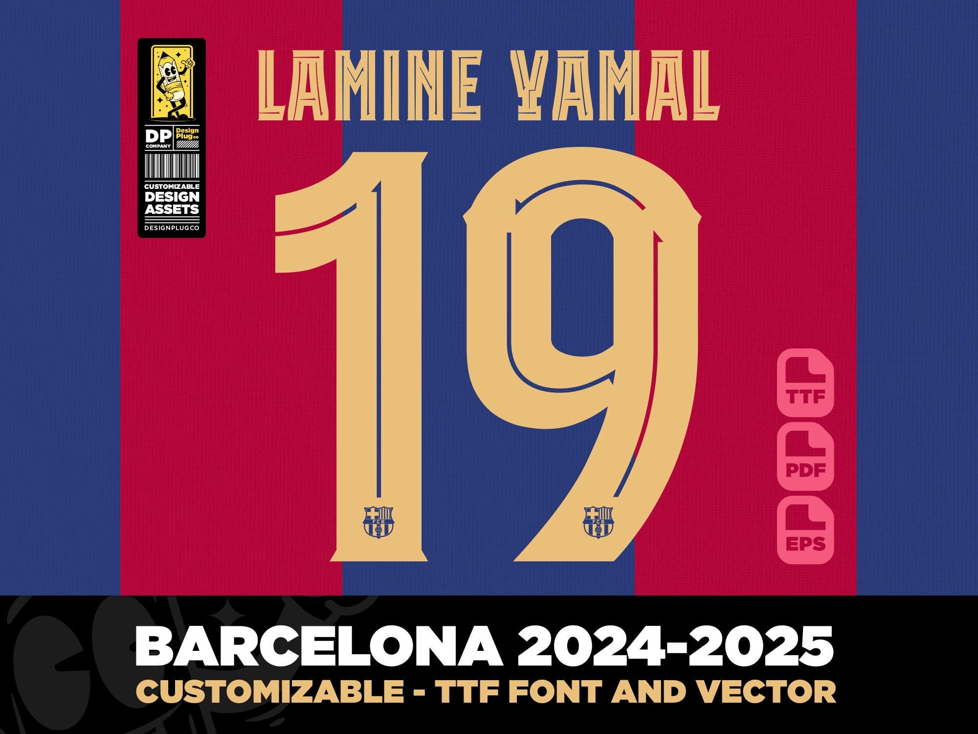 Need the proper Edgar Davids Nameset Barcelona font? (Download the official style!)