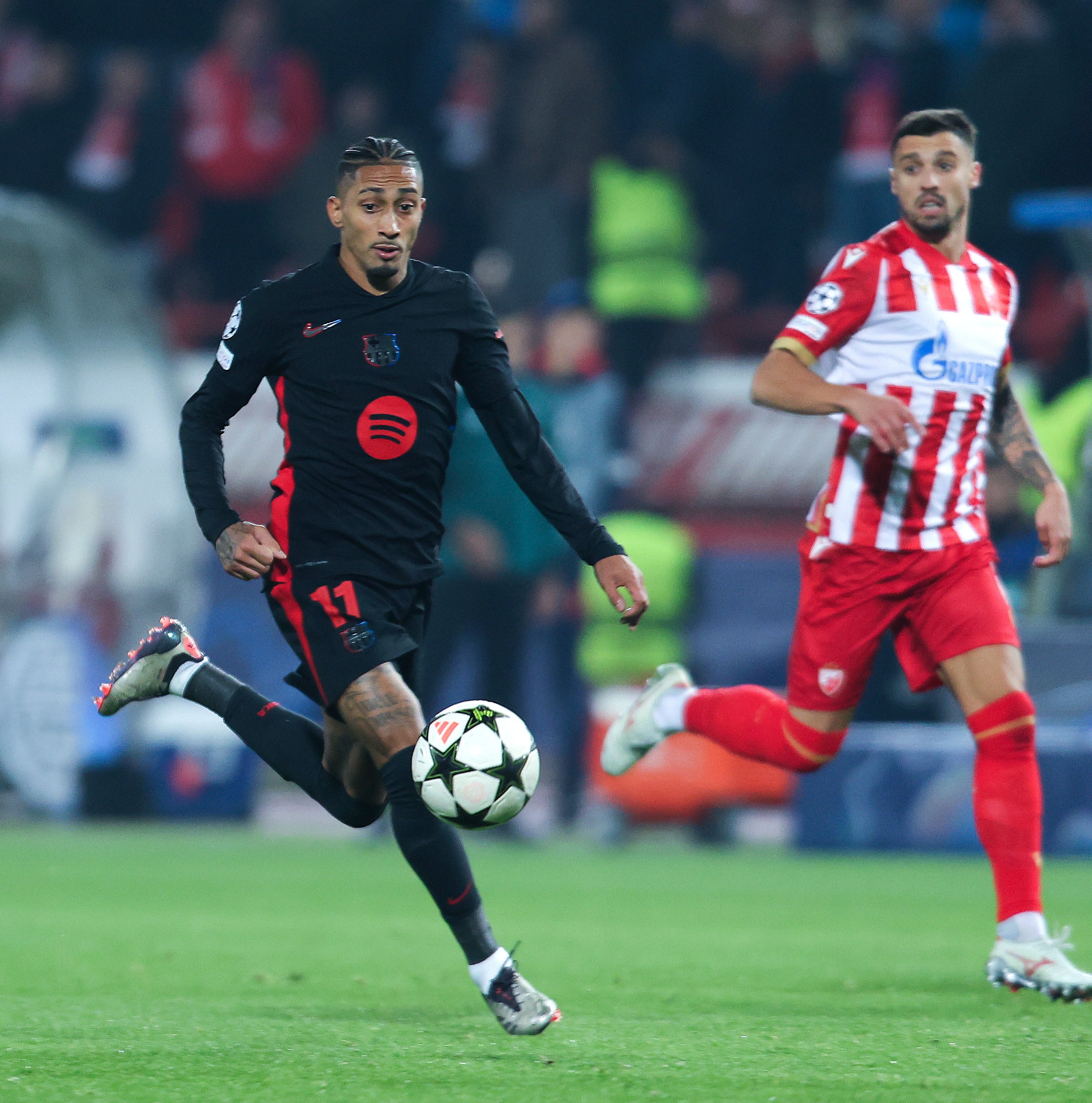 What do the statistics of Red Star Belgrade against FC Barcelona reveal?