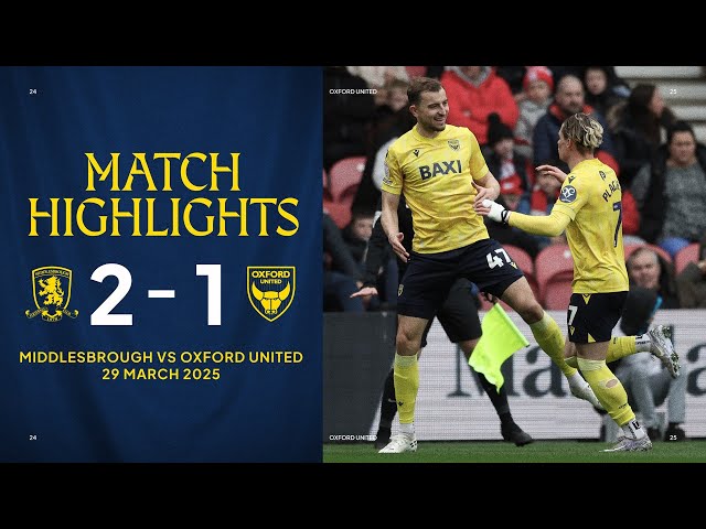 Why are the middlesbrough f.c. vs oxford united standings important? Understand the playoff picture!