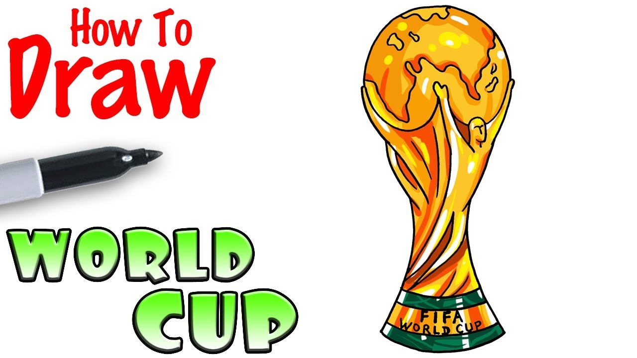 How to draw a world cup trophy easily (Follow these 5 simple steps right now!)