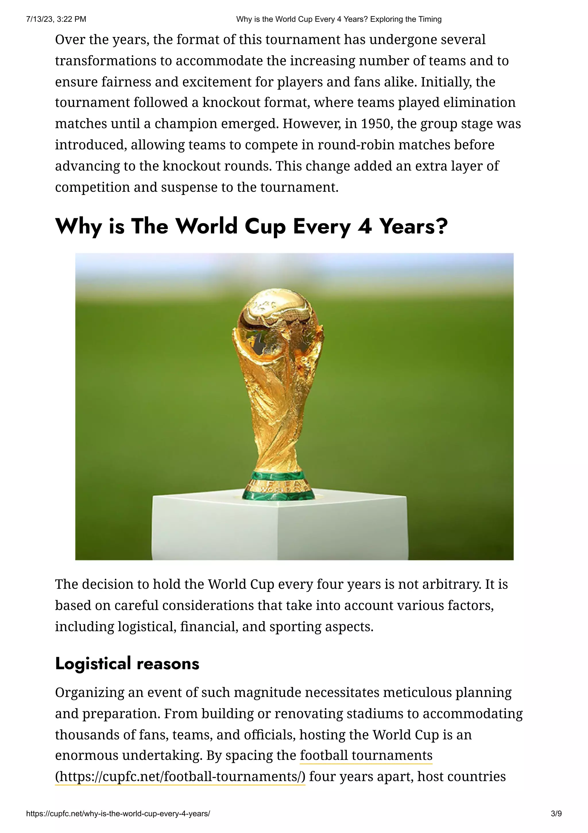 Is the World Cup every 4 years？ Learn the FIFA planning rules!