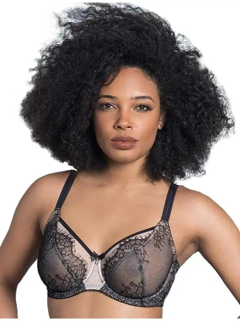 black see through bra