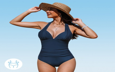 one piece swimsuit with cups：swimsuit with built-in cups