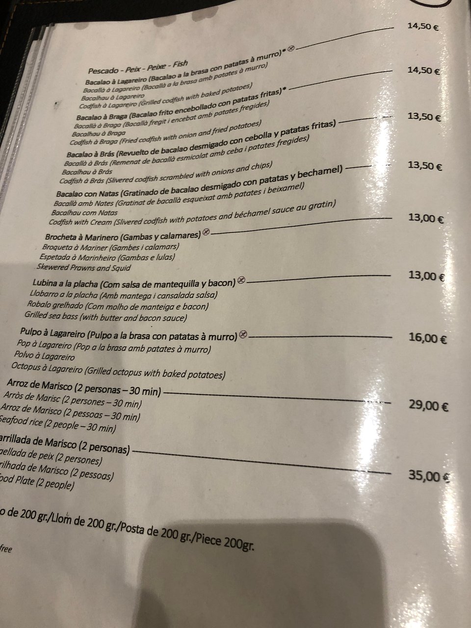 menu oporto:oporto menu