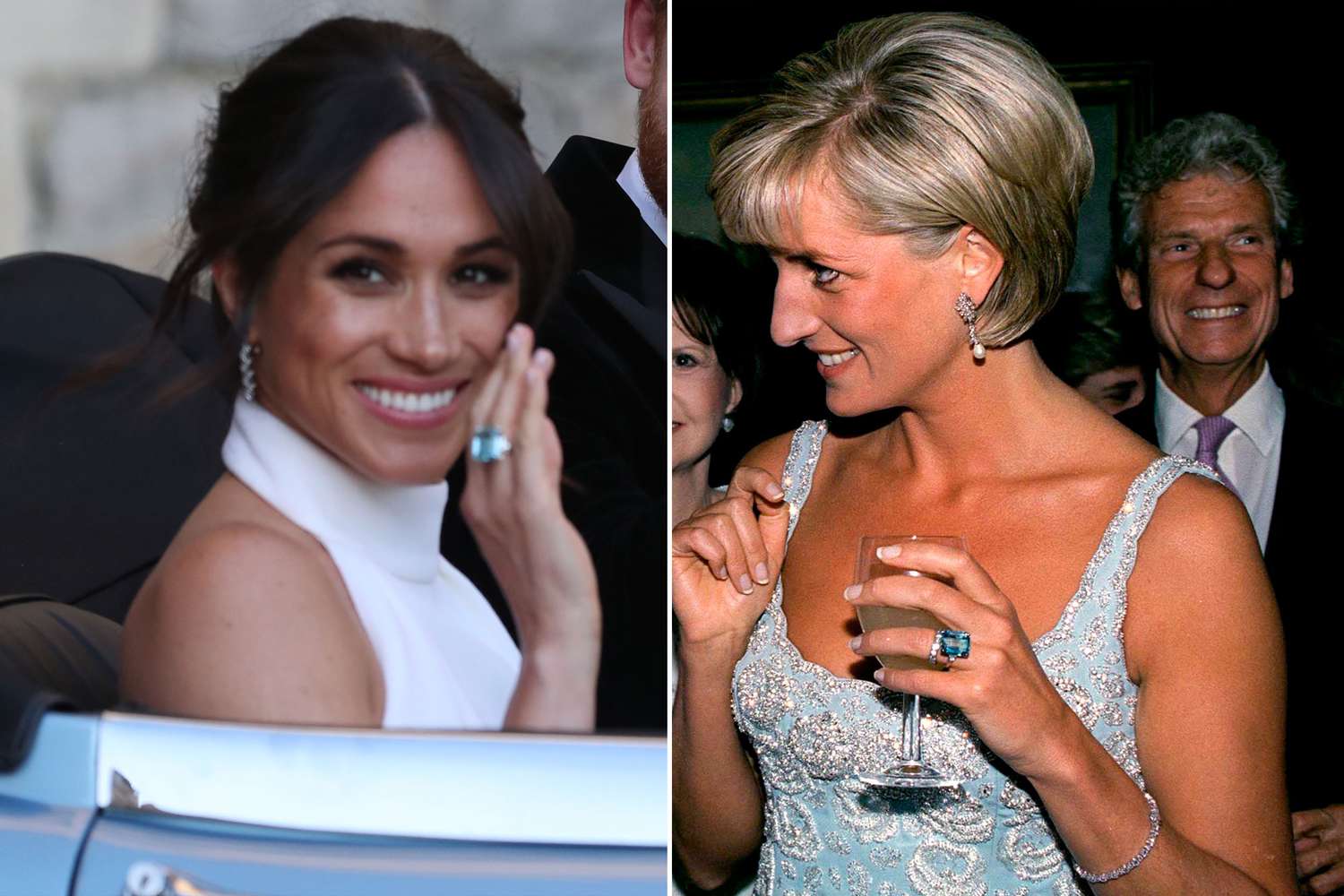 meghan markle ring aquamarine：meghan markle's aquamarine engagement ring