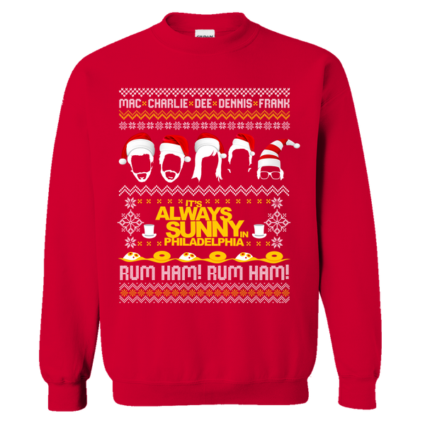 always sunny christmas jumper：forever bright holiday sweater