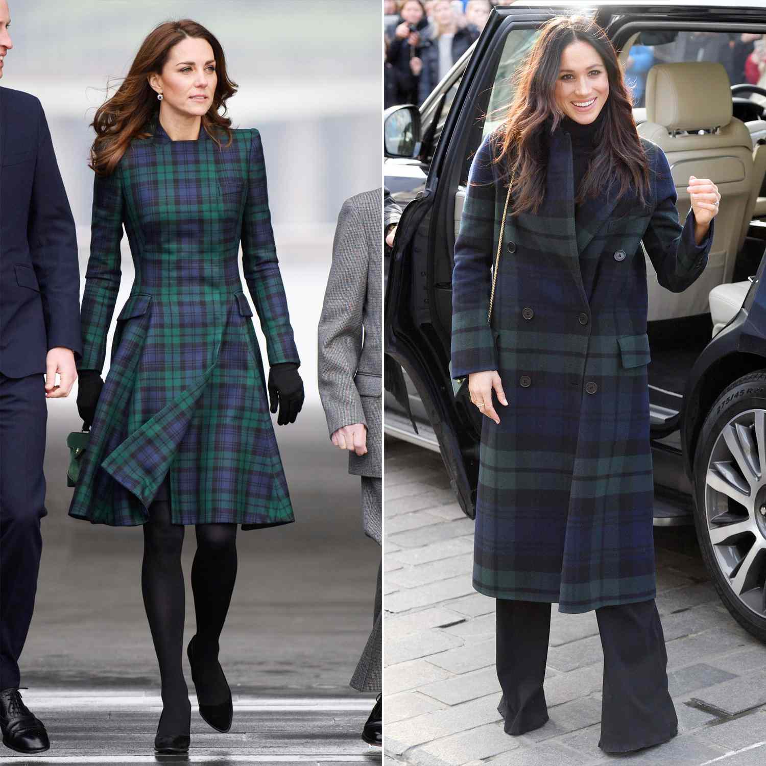 kate middleton green plaid coat：kate middleton's coat in green plaid