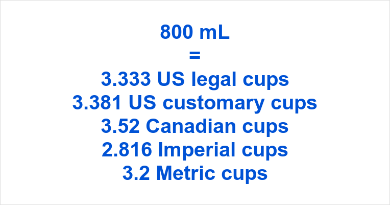 how much is 800 ml in cups：what is the equivalent of 800 ml in cups