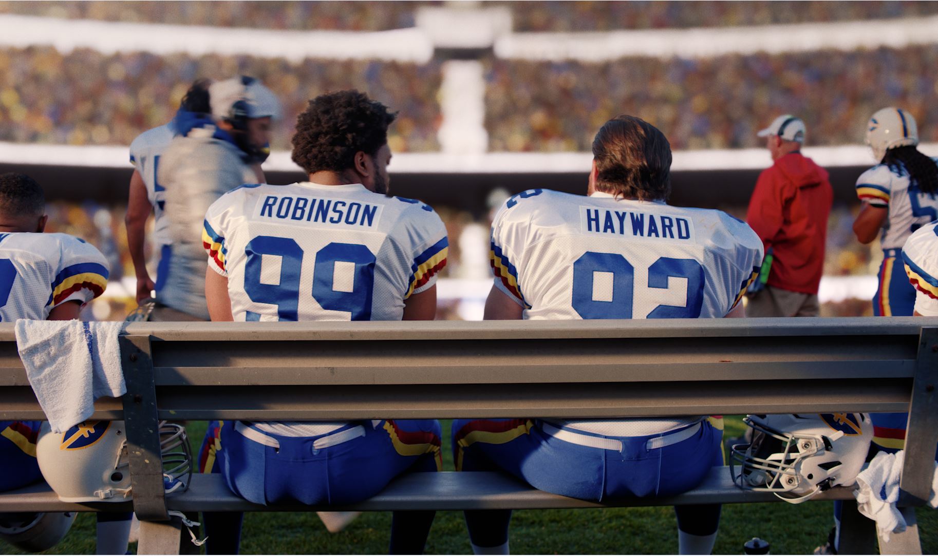 robinson and hayward football players:robinson and hayward football athletes